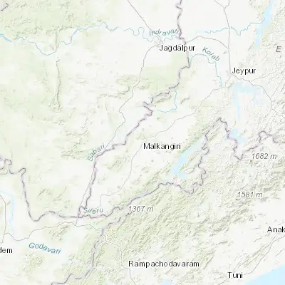 Map showing location of Malakanagiri (18.364280, 81.888000)