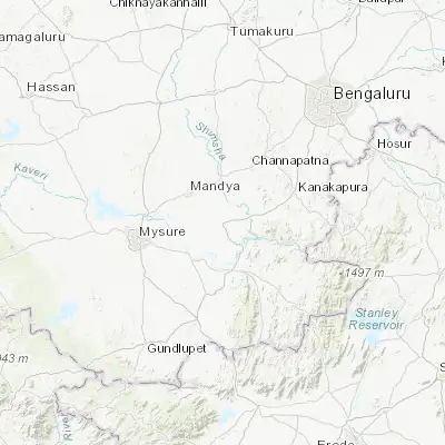 Map showing location of Malavalli (12.385560, 77.060450)
