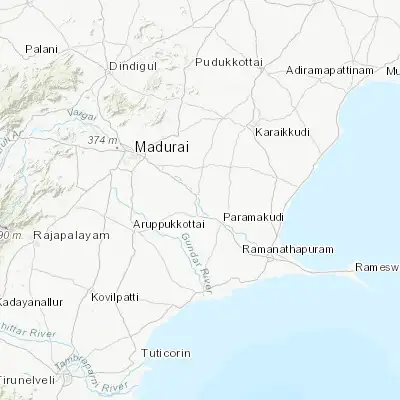Map showing location of Manamadurai (9.673180, 78.470960)