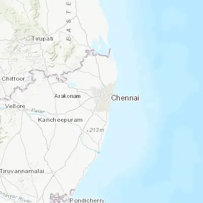Map showing location of Manappakkam (13.010830, 80.168610)