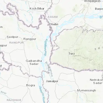 Map showing location of Mankāchar (25.533470, 89.863730)