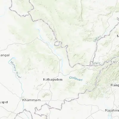 Map showing location of Manuguru (17.930230, 80.826710)