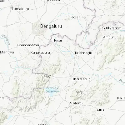 Map showing location of Mārāndahalli (12.388260, 78.003160)