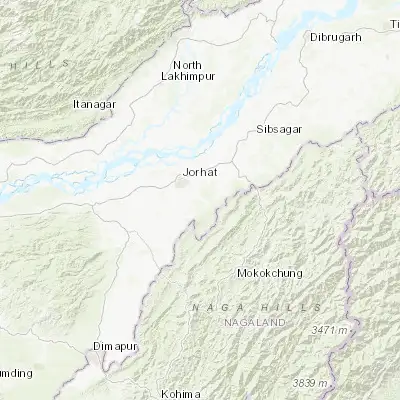 Map showing location of Mariāni (26.657250, 94.315290)