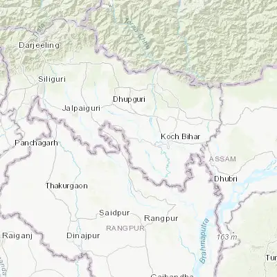 Map showing location of Mātābhānga (26.341970, 89.215550)
