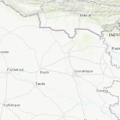 Map showing location of Mehndāwal (26.975790, 83.109950)
