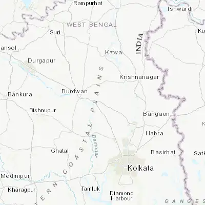 Map showing location of Memāri (23.176470, 88.097490)