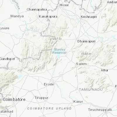 Map showing location of Mettur (11.787960, 77.800800)