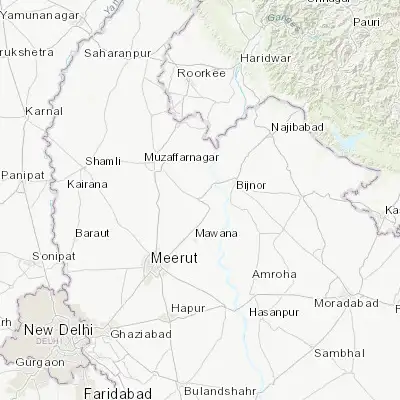 Map showing location of Mīrānpur (29.290260, 77.949390)