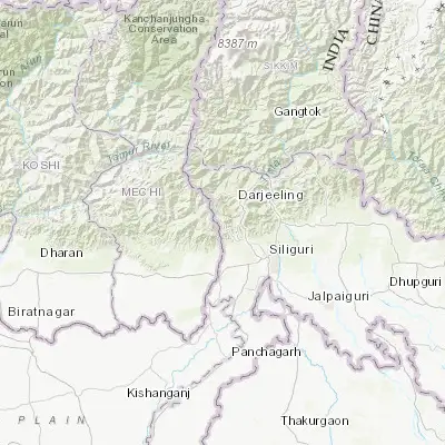 Map showing location of Mirik (26.888170, 88.190070)