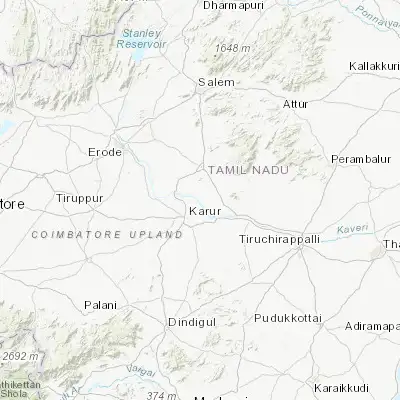 Map showing location of Mohanūr (11.059360, 78.139650)