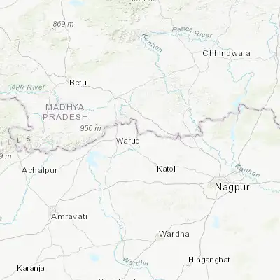 Map showing location of Mowād (21.464750, 78.451030)
