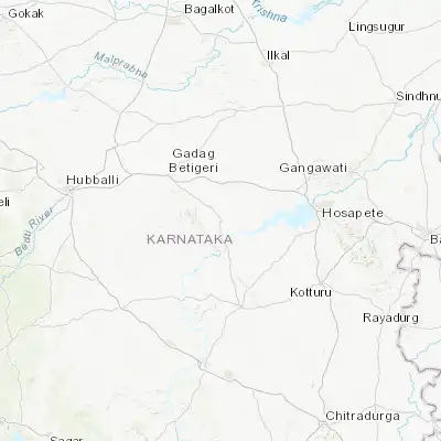 Map showing location of Mundargi (15.206770, 75.883900)