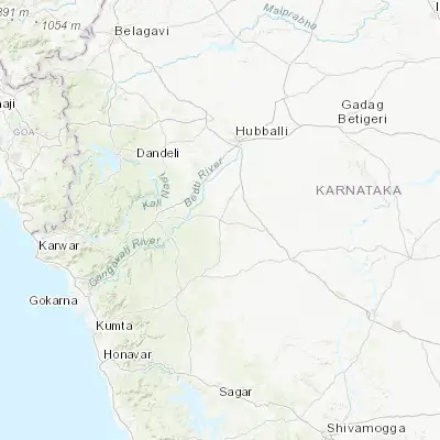 Map showing location of Mundgod (14.971440, 75.036580)