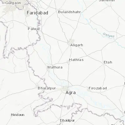 Map showing location of Mursān (27.577880, 77.940910)