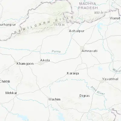 Map showing location of Murtajāpur (20.732990, 77.366940)