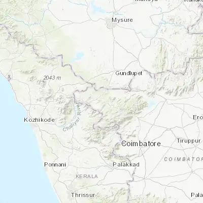Map showing location of Naduvattam (11.480750, 76.543650)