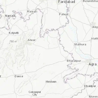 Map showing location of Nagar (27.423970, 77.099220)