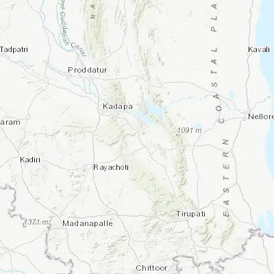 Map showing location of Nāgireddipalli (14.270050, 79.101310)