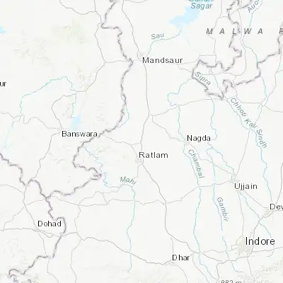 Map showing location of Namli (23.461150, 75.060360)