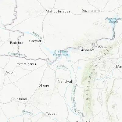 Map showing location of Nandikotkūr (15.856680, 78.265690)