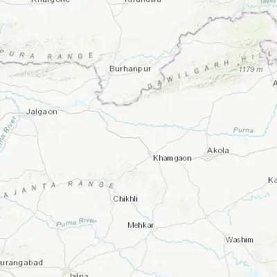 Map showing location of Nāndūra Buzurg (20.834170, 76.459240)