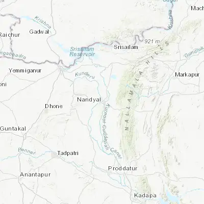 Map showing location of Nandyāl (15.477990, 78.483600)