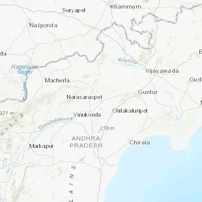 Map showing location of Narasaraopet (16.234880, 80.049270)