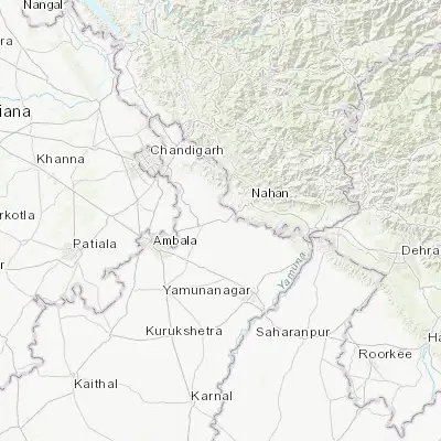 Map showing location of Narāyangarh (30.477980, 77.128040)