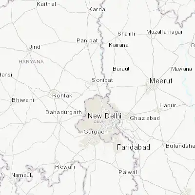 Map showing location of Narela (28.852670, 77.092880)