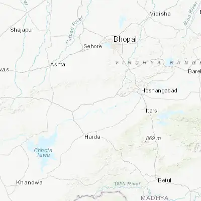Map showing location of Nasrullāhganj (22.683700, 77.270690)