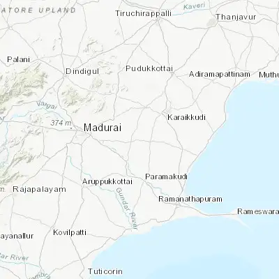 Map showing location of Nāttarasankottai (9.869050, 78.553050)