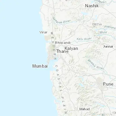 Map showing location of Navi Mumbai (19.036810, 73.015820)