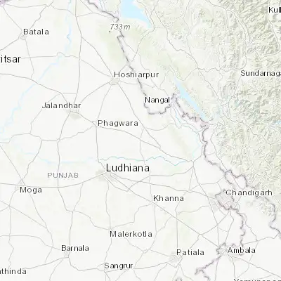 Map showing location of Nawanshahr (31.124500, 76.116130)