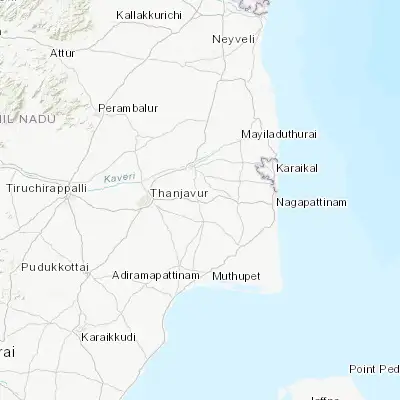 Map showing location of Needamangalam (10.773780, 79.418750)