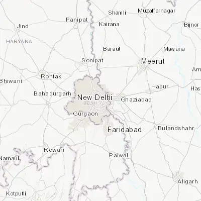 Map showing location of New Delhi (28.635760, 77.224450)