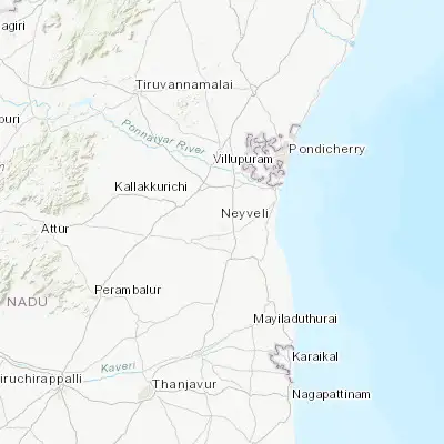 Map showing location of Neyveli (11.608770, 79.499400)