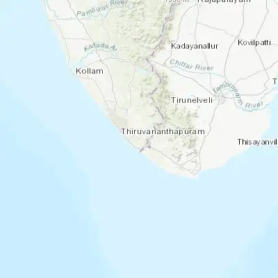 Map showing location of Neyyāttinkara (8.398540, 77.085860)