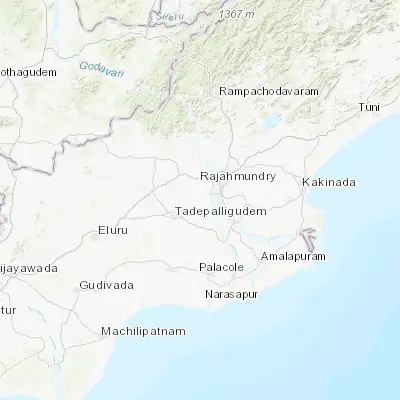 Map showing location of Nidadavole (16.905720, 81.672220)