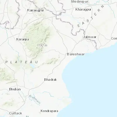 Map showing location of Nīlgiri (21.462350, 86.767940)