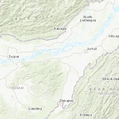 Map showing location of Numāligarh (26.622490, 93.722250)