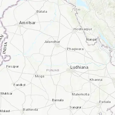 Map showing location of Nūrmahal (31.096620, 75.593860)