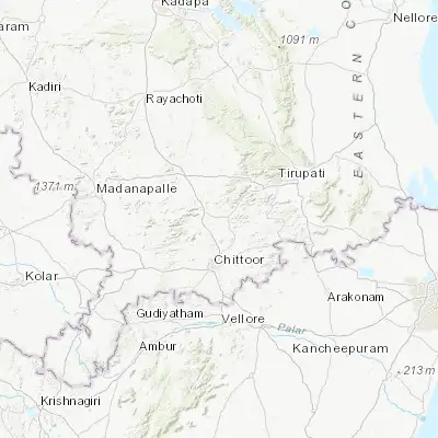 Map showing location of Pākāla (13.449030, 79.114930)