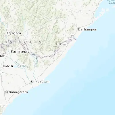 Map showing location of Palāsa (18.772570, 84.410120)