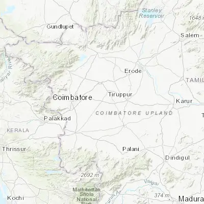 Map showing location of Palladam (10.991750, 77.286330)