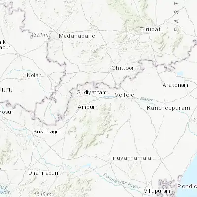 Map showing location of Pallikondai (12.905180, 78.942700)