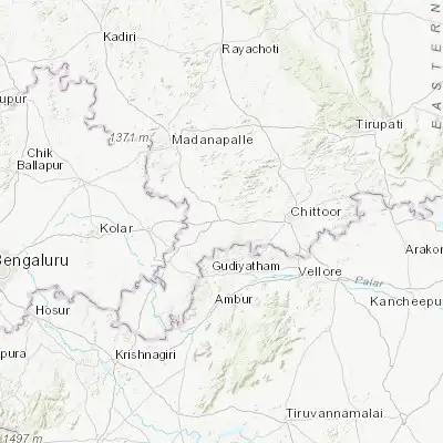 Map showing location of Palmaner (13.200000, 78.747250)