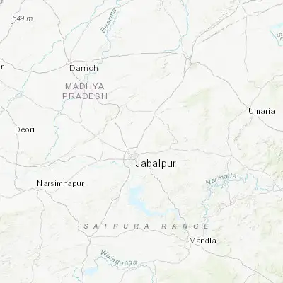 Map showing location of Panāgar (23.285390, 79.995090)