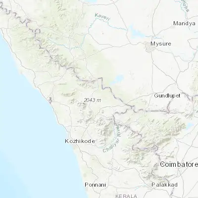 Map showing location of Panamaram (11.740140, 76.073690)