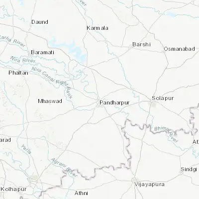 Map showing location of Pandharpur (17.679240, 75.330980)
